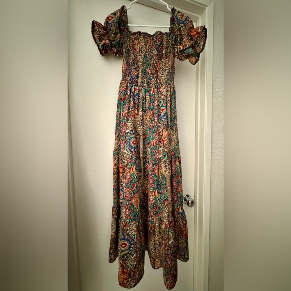 Elegant Paisley Maxi Skirt